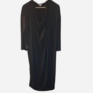 POL Long Sleeve Draped Dress